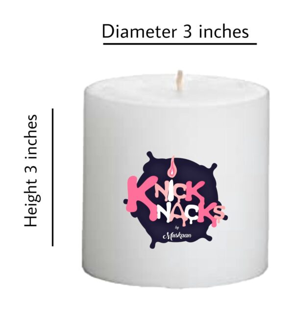 Non scented pillar candles 3 inches