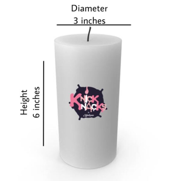 Non scented pillar candles 6inches