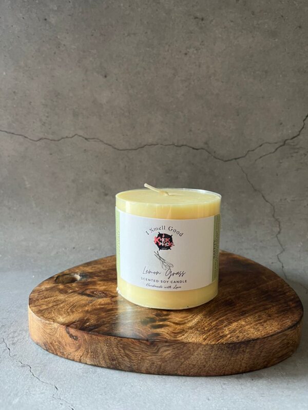 Lemon Grass Scented Pillar Candle (3 inches)
