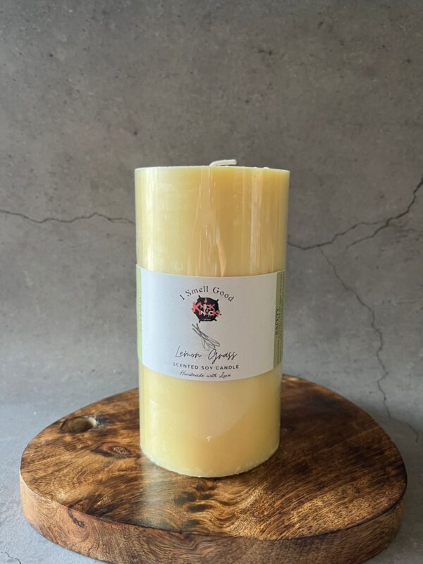 Lemon Grass Scented Pillar Candle (6 inches)